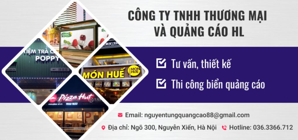 HL là đơn vị làm biển quảng cáo mica chữ nổi uy tín tại Hà Nội