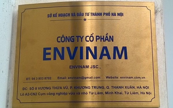 Mẫu biển công ty làm từ đồng ăn mòn đẹp - Mẫu 15