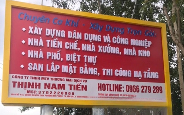 Mẫu biển quảng cáo cơ khí đẹp - Mẫu 14