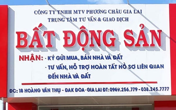 Mẫu biển quảng cáo mua bán nhà đất đẹp - Mẫu 1