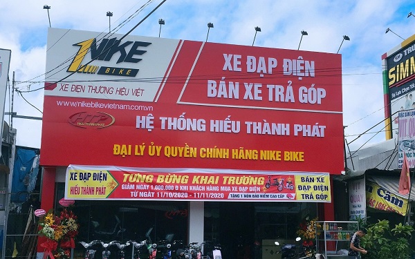 Mẫu biển quảng cáo xe đạp điện - Mẫu 1
