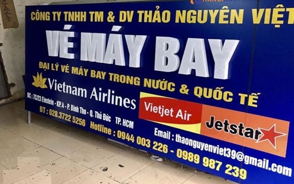 Mẫu biển quảng cáo vé máy bay đẹp - Mẫu 12