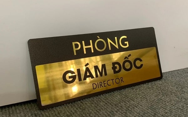 Mẫu biển phòng ban đồng
