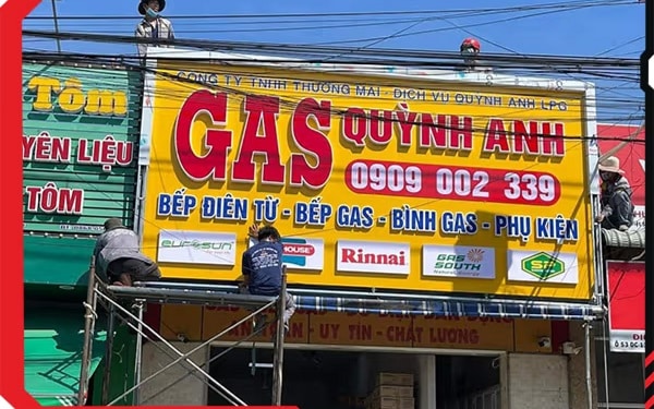mẫu biển quảng cáo cửa hàng gas đẹp - Mẫu 1