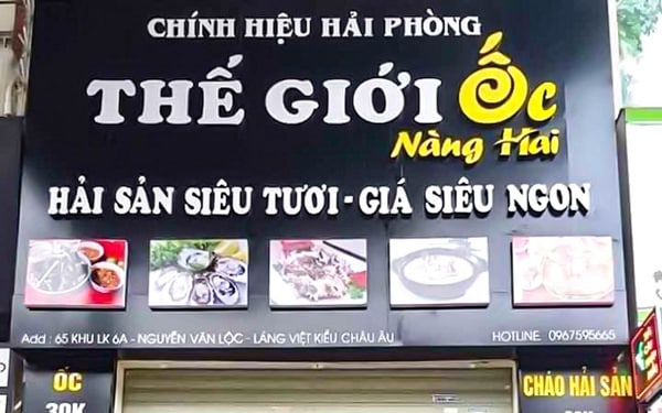 Mẫu biển quảng cáo quán ốc - Mẫu 30