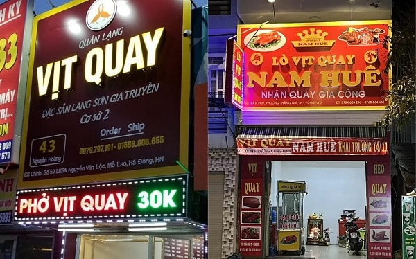 Mẫu biển quảng đẹp cho quán vịt quay - Mẫu 1