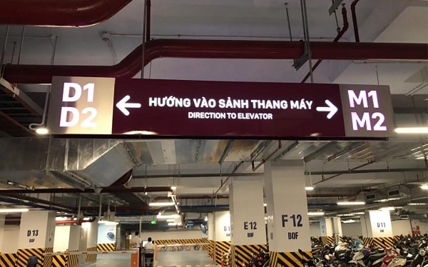 Mẫu biển chỉ dẫn thả trần đẹp - Mẫu 13